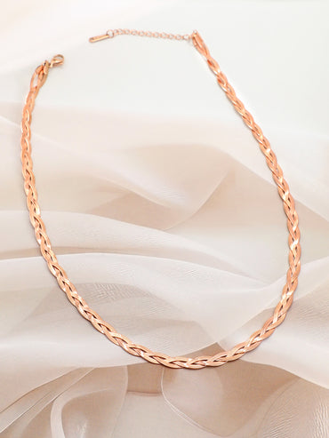 Twisted Gold Toned Necklace