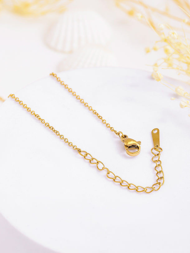 Gold Toned Bow Motif Pendant