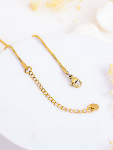 Abstract Organic Bar Gold Toned Necklace