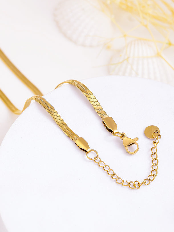 Rubans Voguish 18K Gold Plated Stainless Steel Tarnish-Free Waterproof Demi-Fine Ball Pendant Necklace