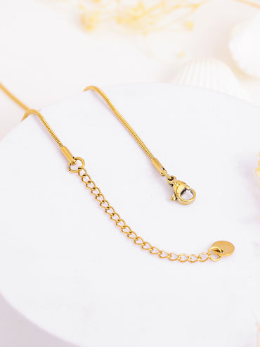 Gold Toned Abstract Organic Bar Necklace