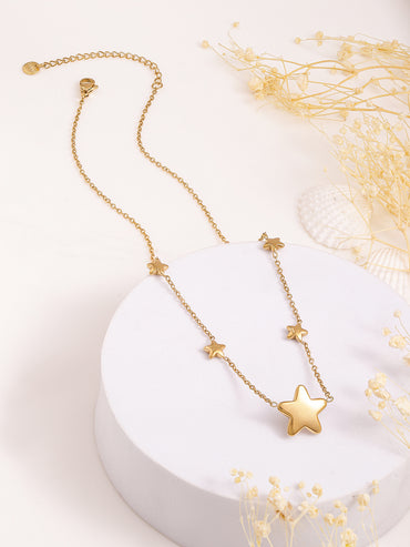 Star Charms Gold Necklace