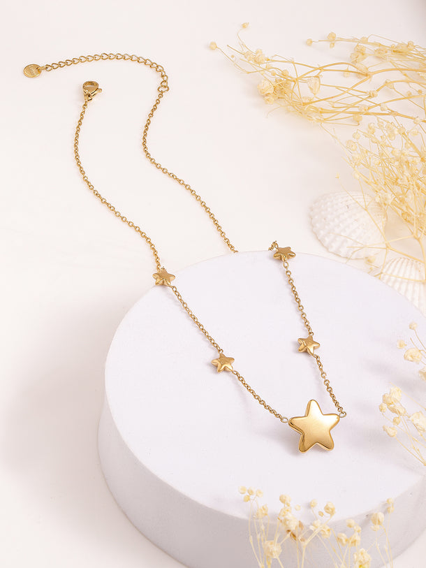 Star Charms Gold Necklace