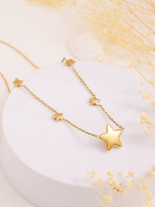 Star Charms Gold Necklace