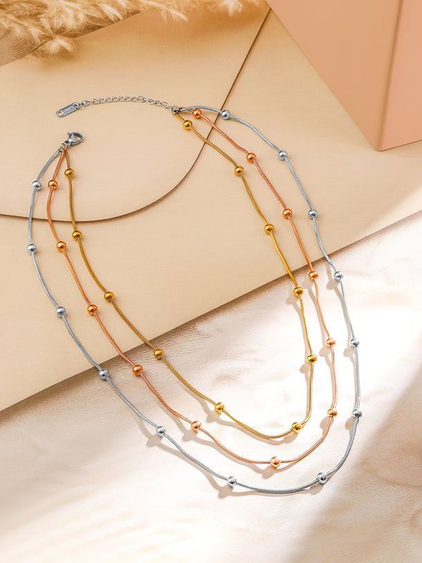 Delicate Beads Trendy Multilayer Necklace