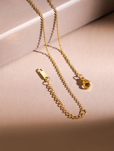 American Diamond Zirconia Cherished Heart Pendant Chain