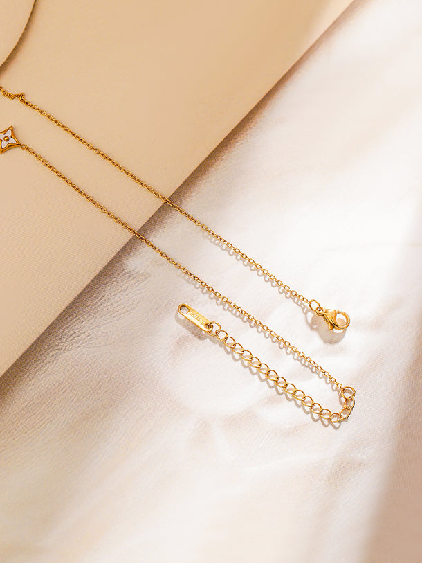 Gold Toned Floral Pendant