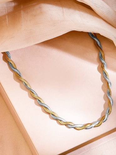 Refined Dual Tone Necklace