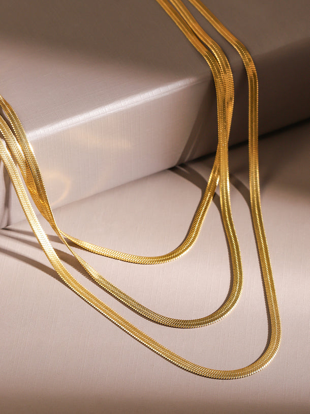 Refined Gold Plated Layered Necklace