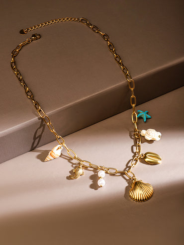 Oceanic Theme Statement Necklace