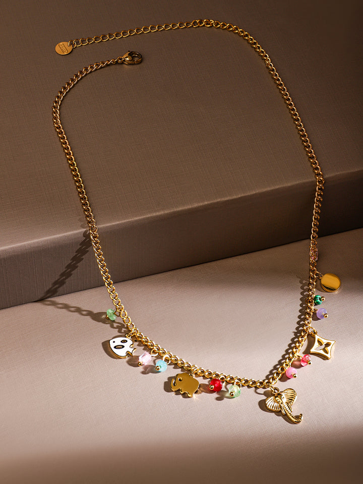 Playful Vibrant Charms Necklace