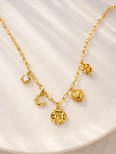 Gold Multi-Charm Necklace