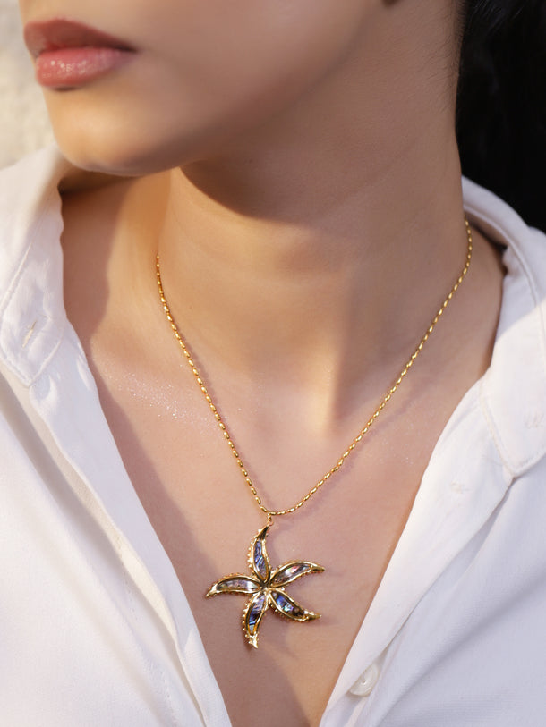 Gold Toned Star Pendant