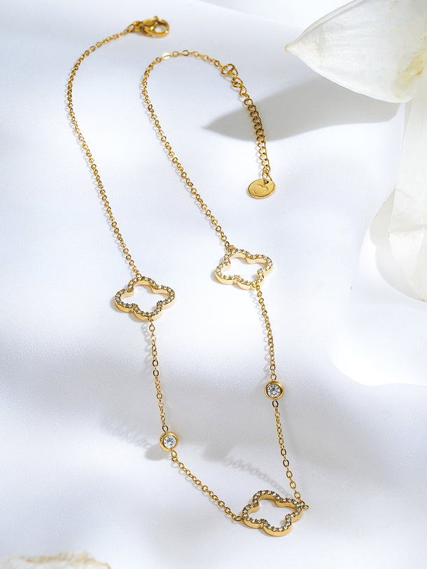 Blissful Floral Charms Chain Necklace