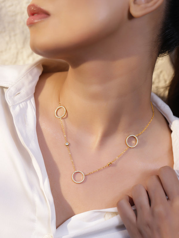 Loopy Dreams Gold Plated Chain Necklace