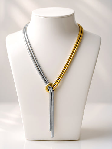 Radiant Dual Tone Statement Necklace