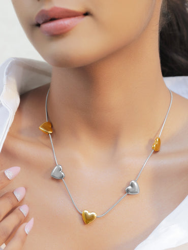 Eternal Heart Charms Chain Necklace