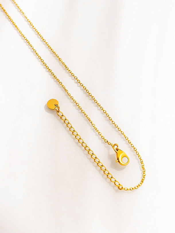 Golden Leaf Motif Necklace