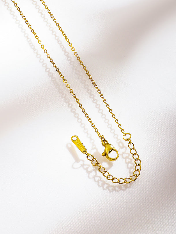 Gold Toned Multicolor Drop Necklace