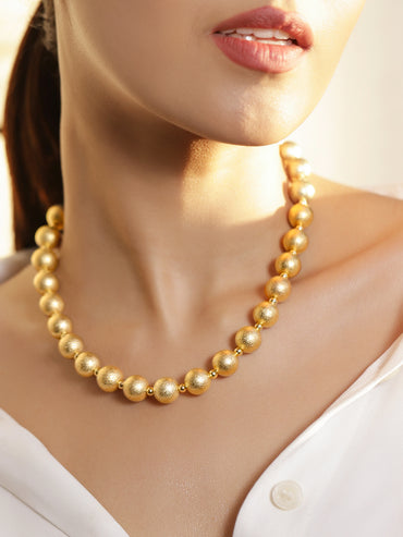Gold Beaded Necklace