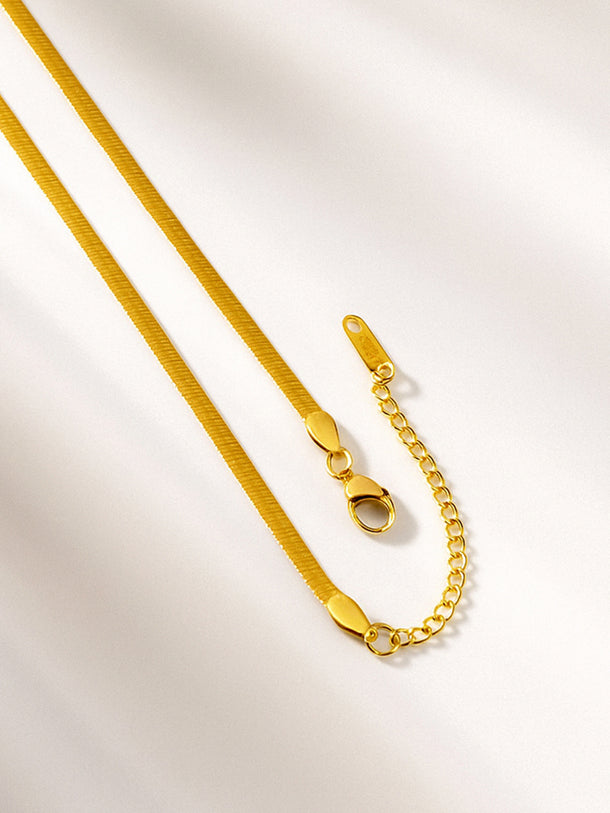 Evil Eye Studded Gold Necklace