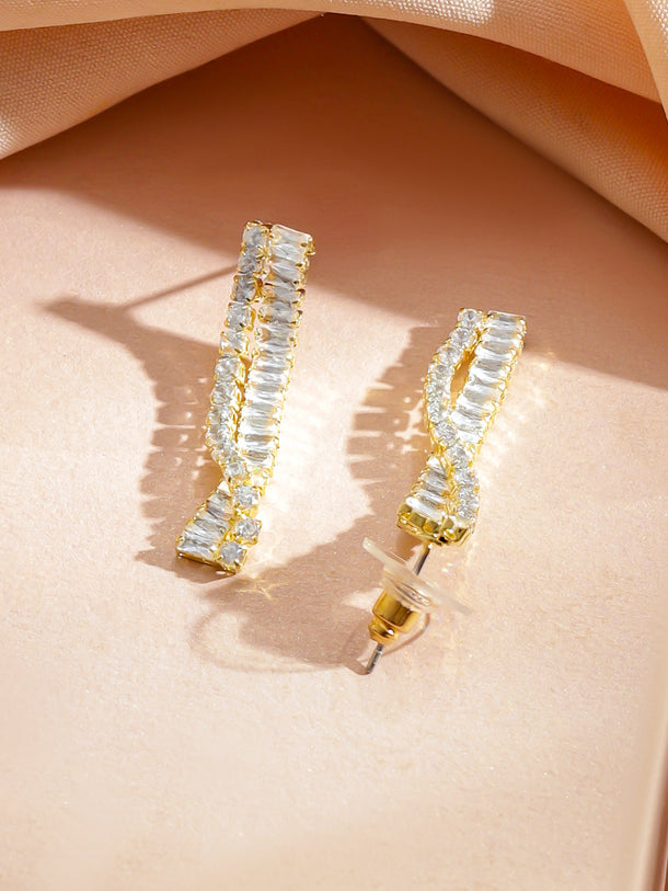 Gold Toned Crystal Embellished Necklace Set