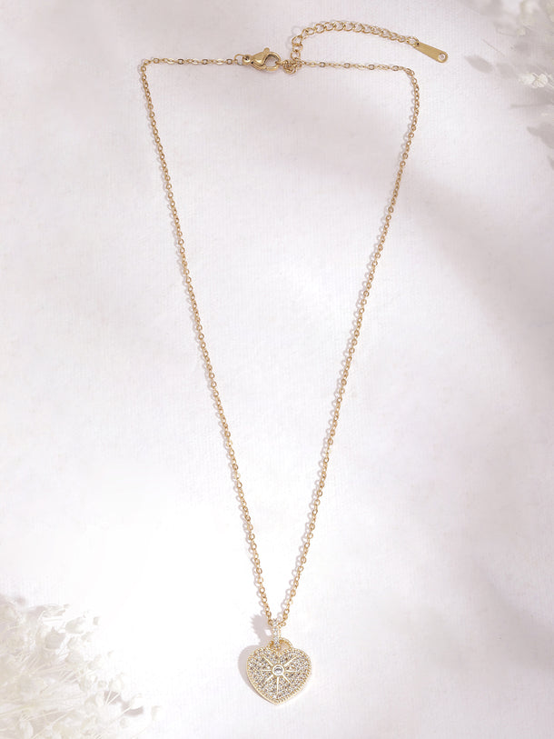 Blissful Heart Pendant with Chain