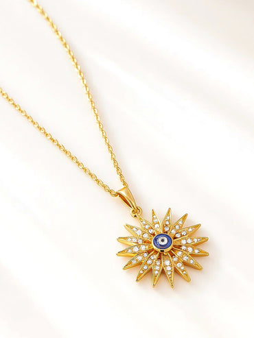 Sun Evil Eye Pendant