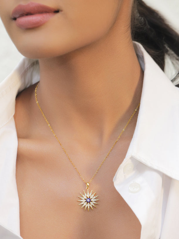Sun Evil Eye Pendant