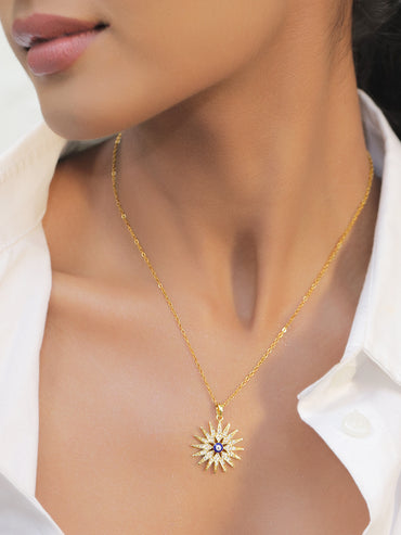 Sun Evil Eye Pendant