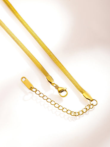 Rubans Voguish 18K Gold-Plated Stainless Steel Tarnish-Free Waterproof Statement Necklace