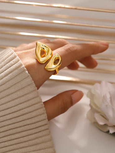Rubans Voguish 18K Gold-Plated Sculptural Statement Openable Ring