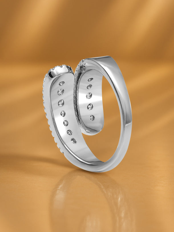 Dual-Band American Diamond Zirconia Ring
