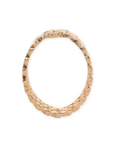 Rubans 18K Gold Plated Gold-Toned Chain-Link Bangle-Style Bracelet Elegant Jewelry