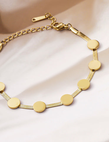 Rubans 18K Gold Plated Stainless Steel Tarnish-Free Waterproof Minimal Demi-Fine Bracelet