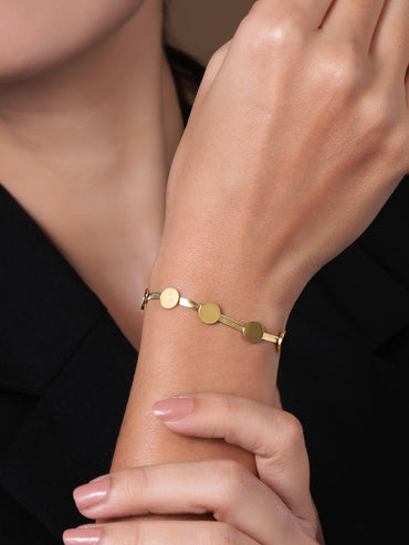 Rubans 18K Gold Plated Stainless Steel Tarnish-Free Waterproof Minimal Demi-Fine Bracelet