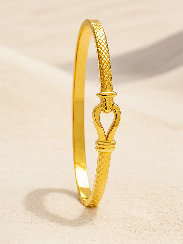 Gold Textured Bracelet