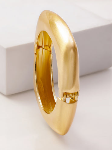 Geometric Gold Toned Bold Modern Bracelet