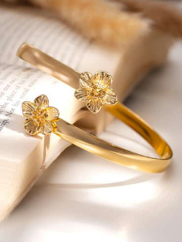 Golden Bloom Floral Armlet