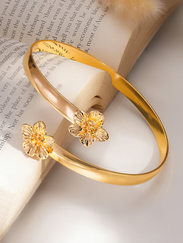 Golden Bloom Floral Armlet