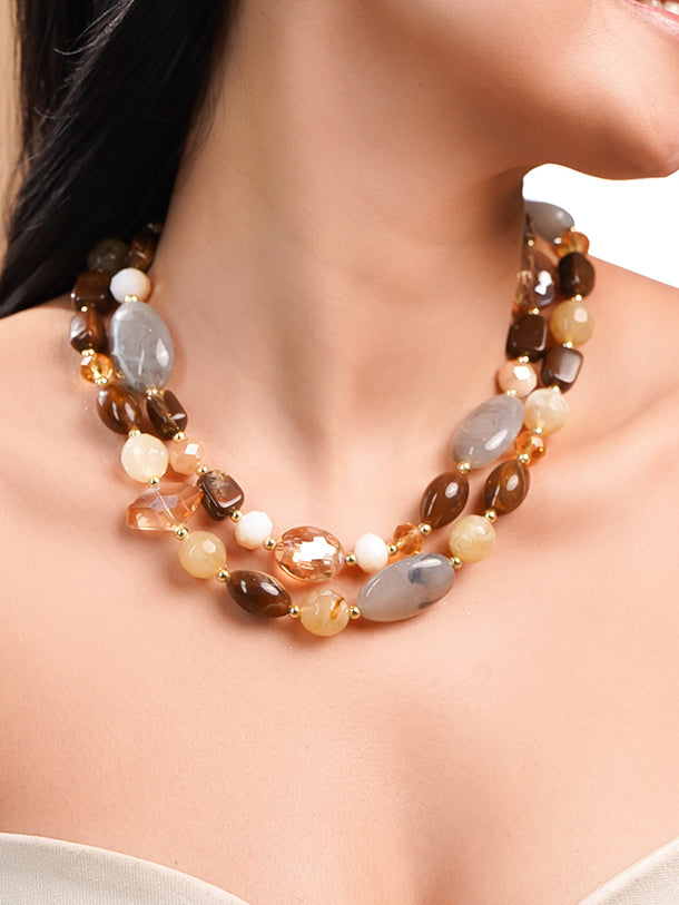 Multicolour Harmony Beaded Statement Necklace