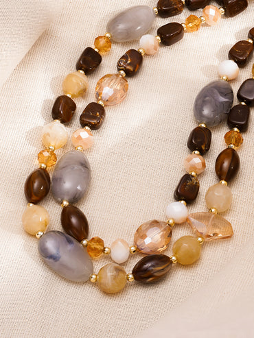 Multicolour Harmony Beaded Statement Necklace