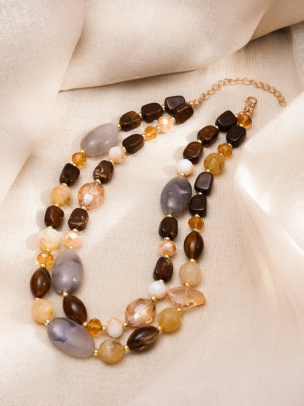 Multicolour Harmony Beaded Statement Necklace