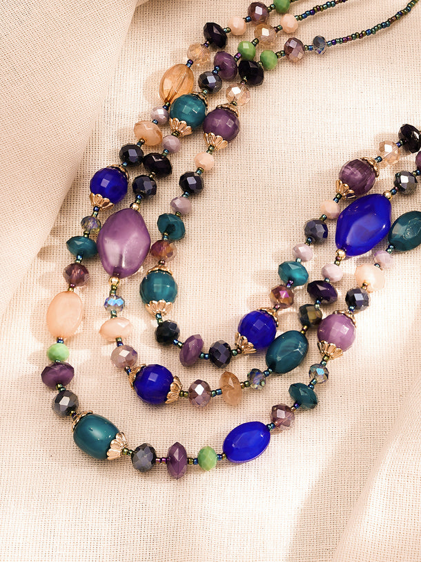 Multicolour Festival Glow Beaded Necklace