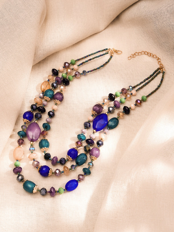 Multicolour Festival Glow Beaded Necklace