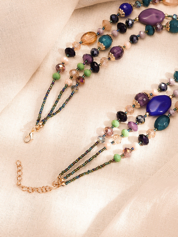 Multicolour Festival Glow Beaded Necklace