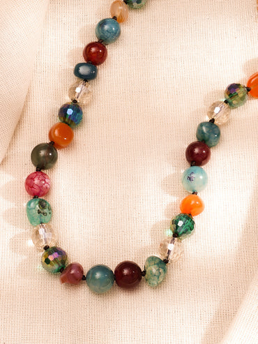 Playful Pop Multicolour Trendy Bead Necklace