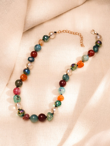 Playful Pop Multicolour Trendy Bead Necklace