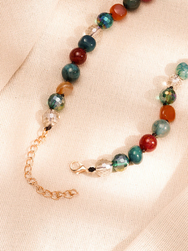 Playful Pop Multicolour Trendy Bead Necklace