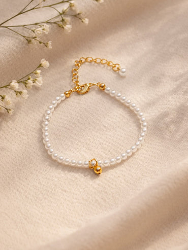Demi Fine 18K Gold Plated Pearl Beaded Bracelet | Anti Tarnish